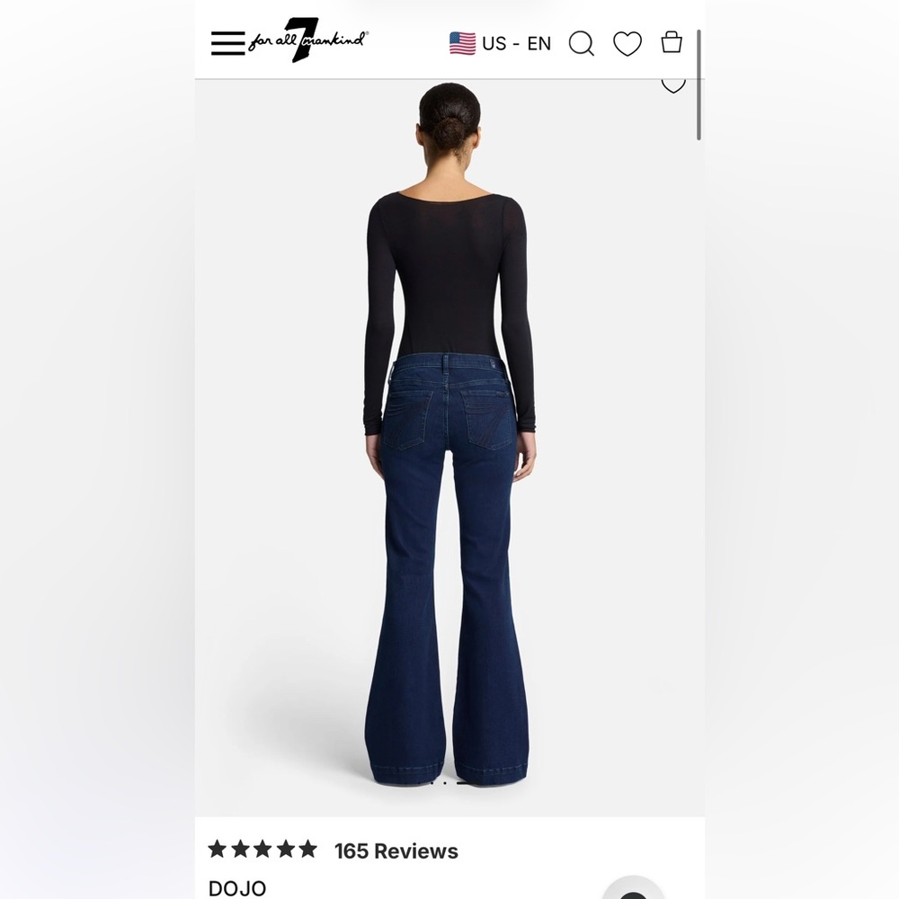 NWT 7 For All Mankind Dojo in Blue Black Santiago